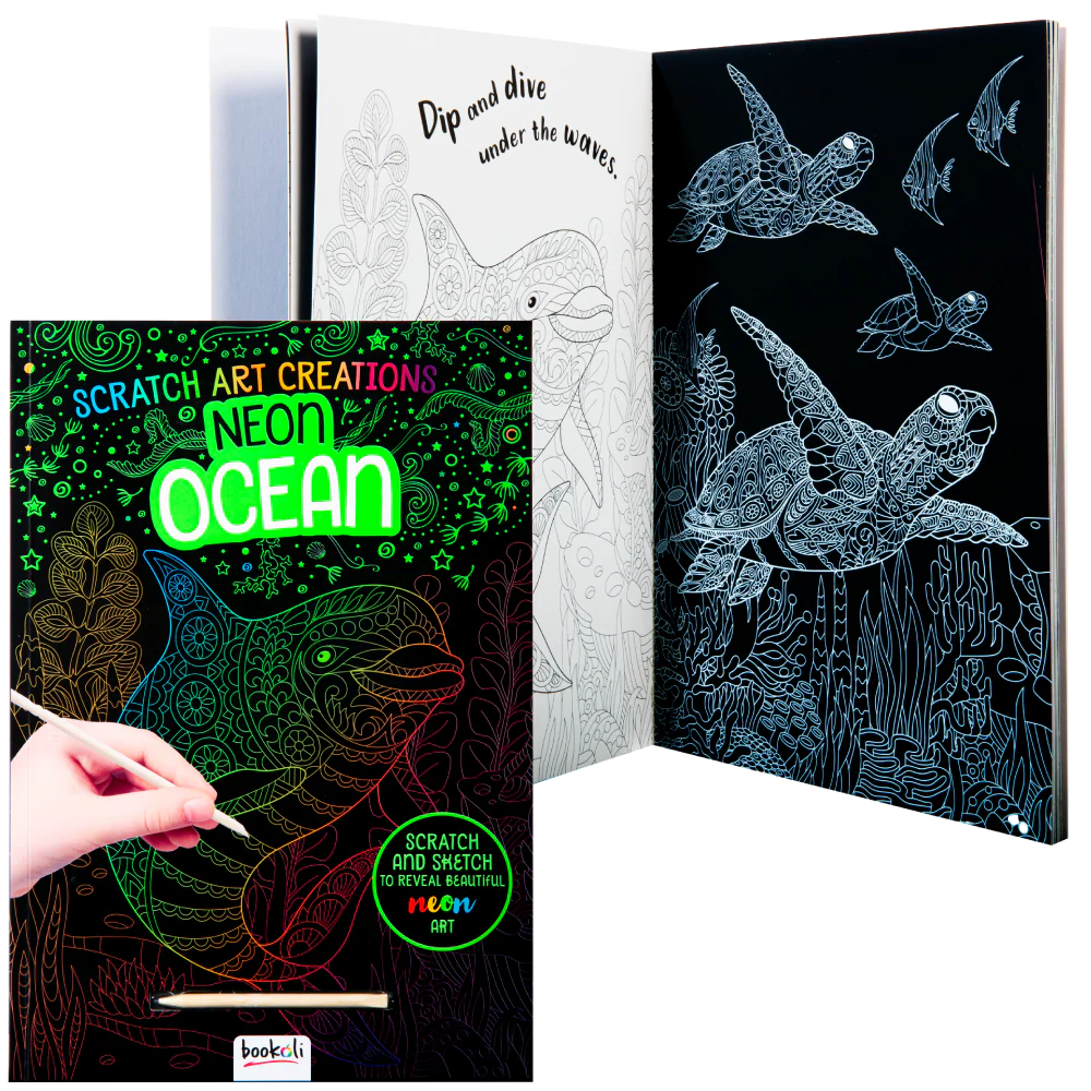 Scratch Art Creations: Neon Ocean