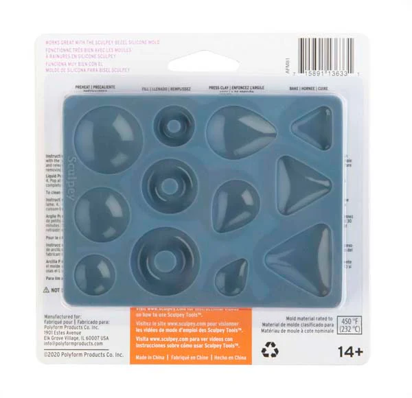 Sculpey Bakeable Flexible Push Mold, Cabochon Shapes - Image 2