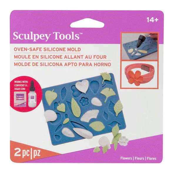 Sculpey Bakeable Silicone Mold, Flowers