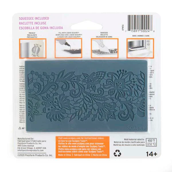 Sculpey Bakeable Silicone Mold, Lace - Image 2