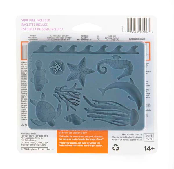 Sculpey Bakeable Silicone Mold, Sea Life - Image 2