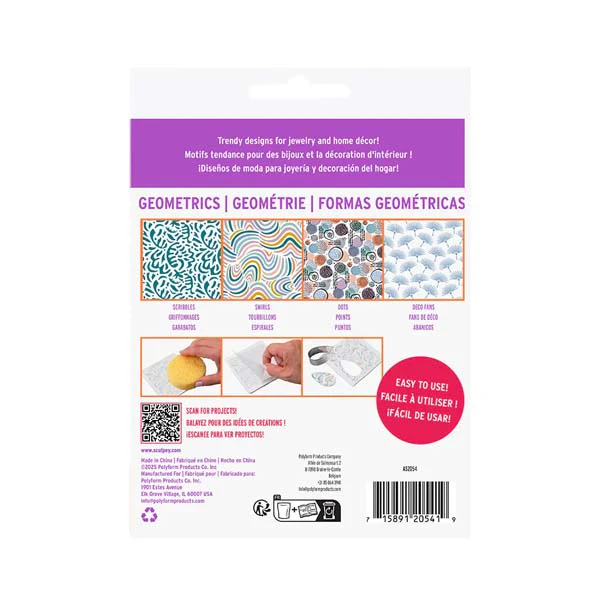 Sculpey Clay Transfers, Geometric - Image 2