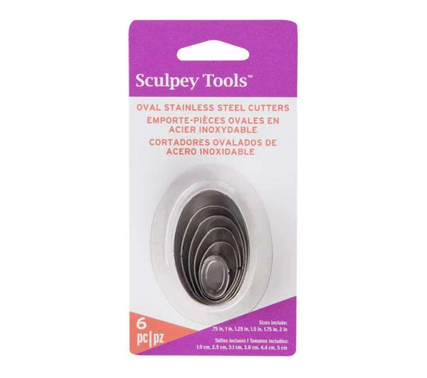 Sculpey Graduated Oval Cutters, 6Pcs