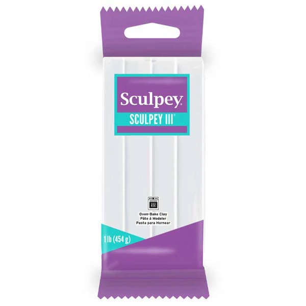 Sculpey III Modelling Clay, 1Lb/ 454g, White