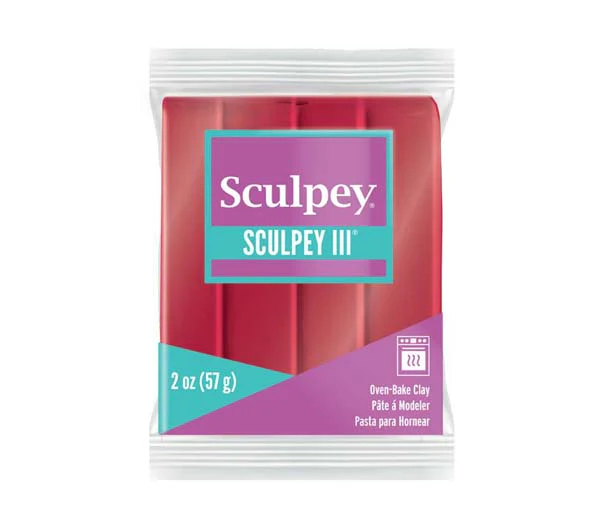 Sculpey III Modelling Clay, 57g, Deep Red Pearl
