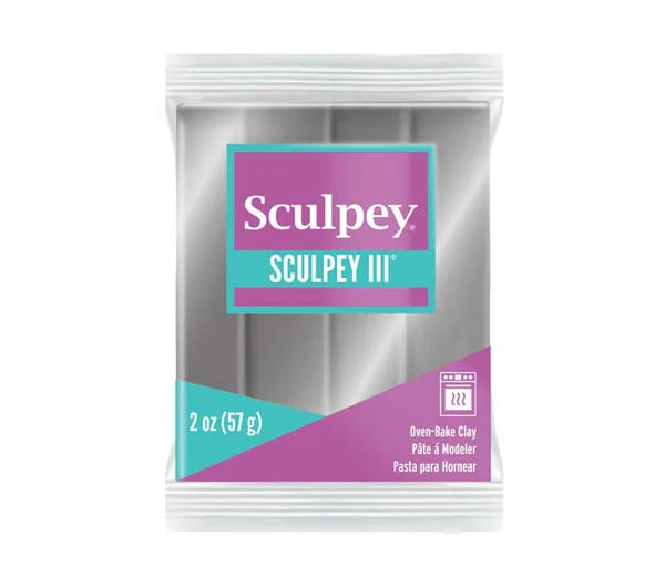 Sculpey III Modelling Clay, 57g, Silver