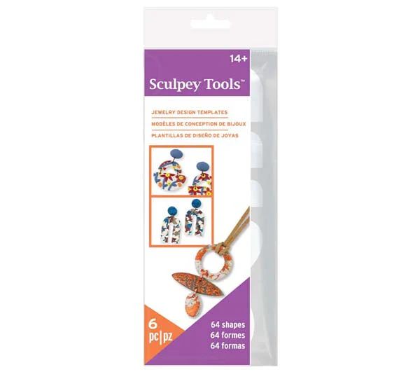Sculpey Jewelery Design Template, 6Pcs