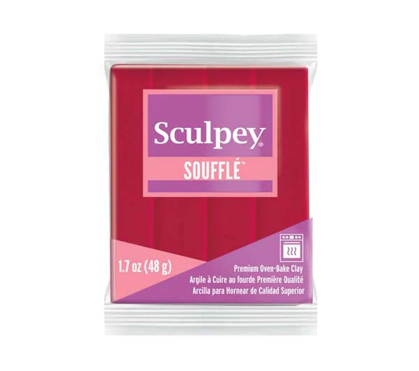 Sculpey Souffle Modelling Clay, 1.7oz/ 48g, Cherry Pie