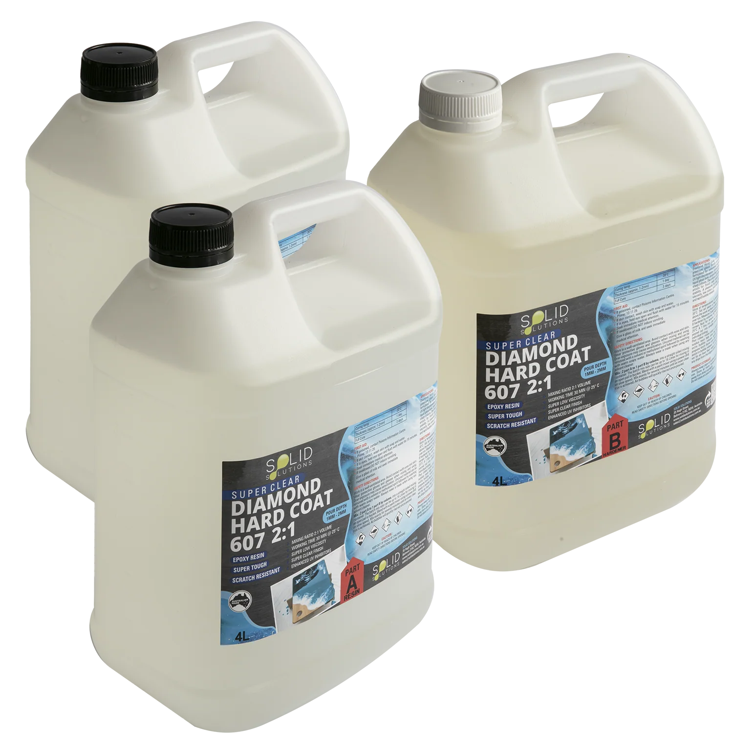 Solid Solutions Diamond Hard Coat 607 UV Resistant Premium Epoxy Resin  2:1 12Litre Kit - Image 5