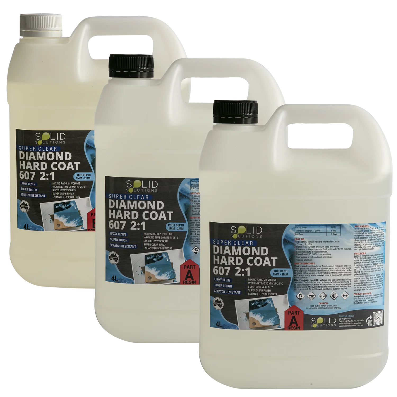 Solid Solutions Diamond Hard Coat 607 UV Resistant Premium Epoxy Resin  2:1 12Litre Kit - Image 6