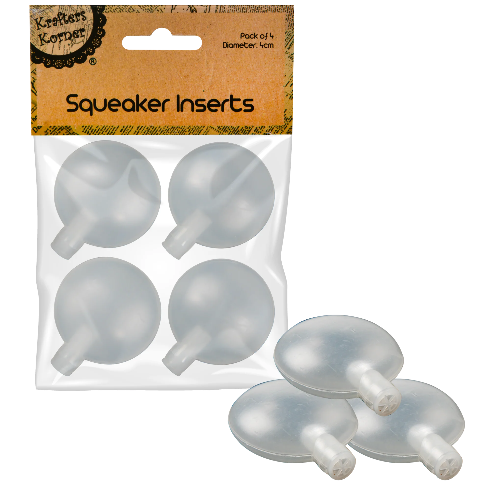 Krafters Korner Squeaker Insert 4cm 4 Pack