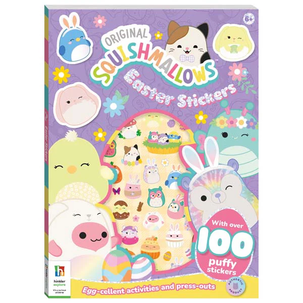 Squishmallows Puffy Easter stickers, 100pk