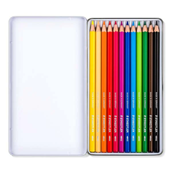 Staedtler Design Journey Watercolour Pencils, Assorted Colours, 12Pk