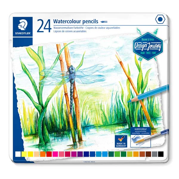 Staedtler Design Journey Watercolour Pencils, Assorted Colours, 24Pk - Image 2
