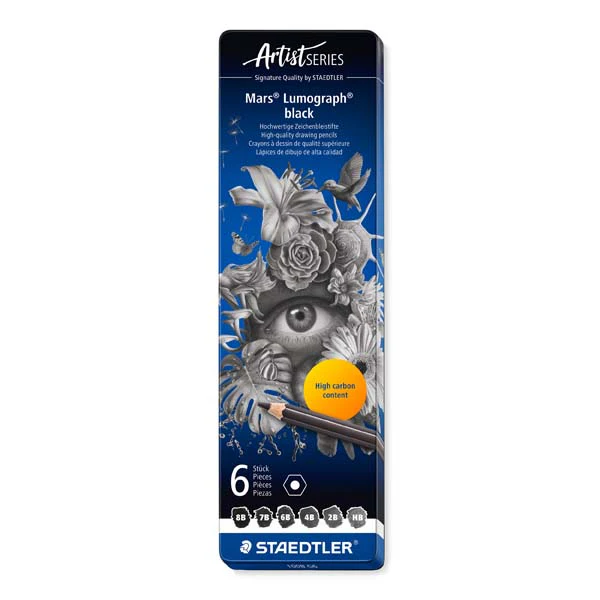 Staedtler Mars Lumograph Black Graphite Pencils, 6Pk - Image 2
