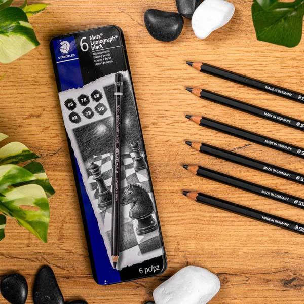 Staedtler Mars Lumograph Black Graphite Pencils, 6Pk - Image 4