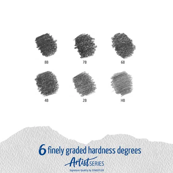 Staedtler Mars Lumograph Graphite Pencil Tin, 6Pk - Image 3
