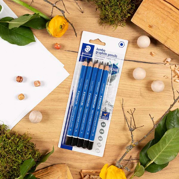 Staedtler Mars Lumograph Jumbo Graphite Pencils, 5Pk - Image 4