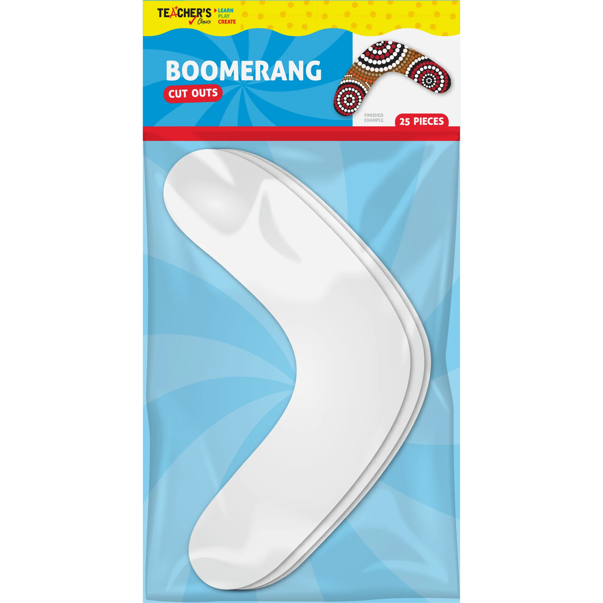 Teacher's Choice Boomerang Cut Outs 25 Pieces - White - Image 8