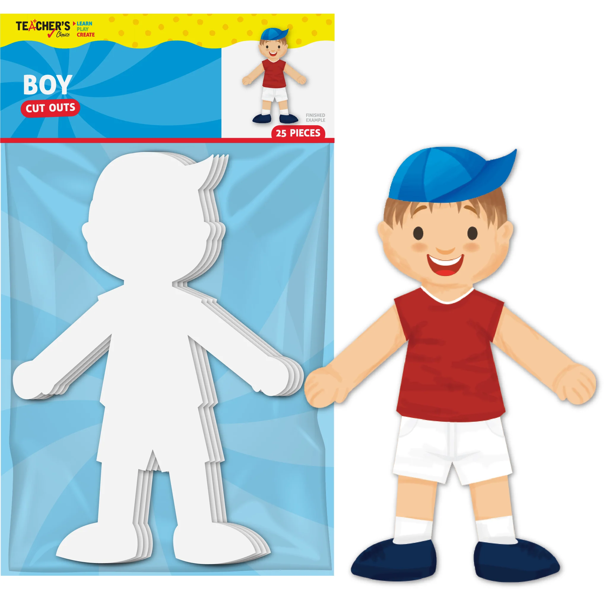 Teacher's Choice Boy Paper Cut Outs 25 Pieces