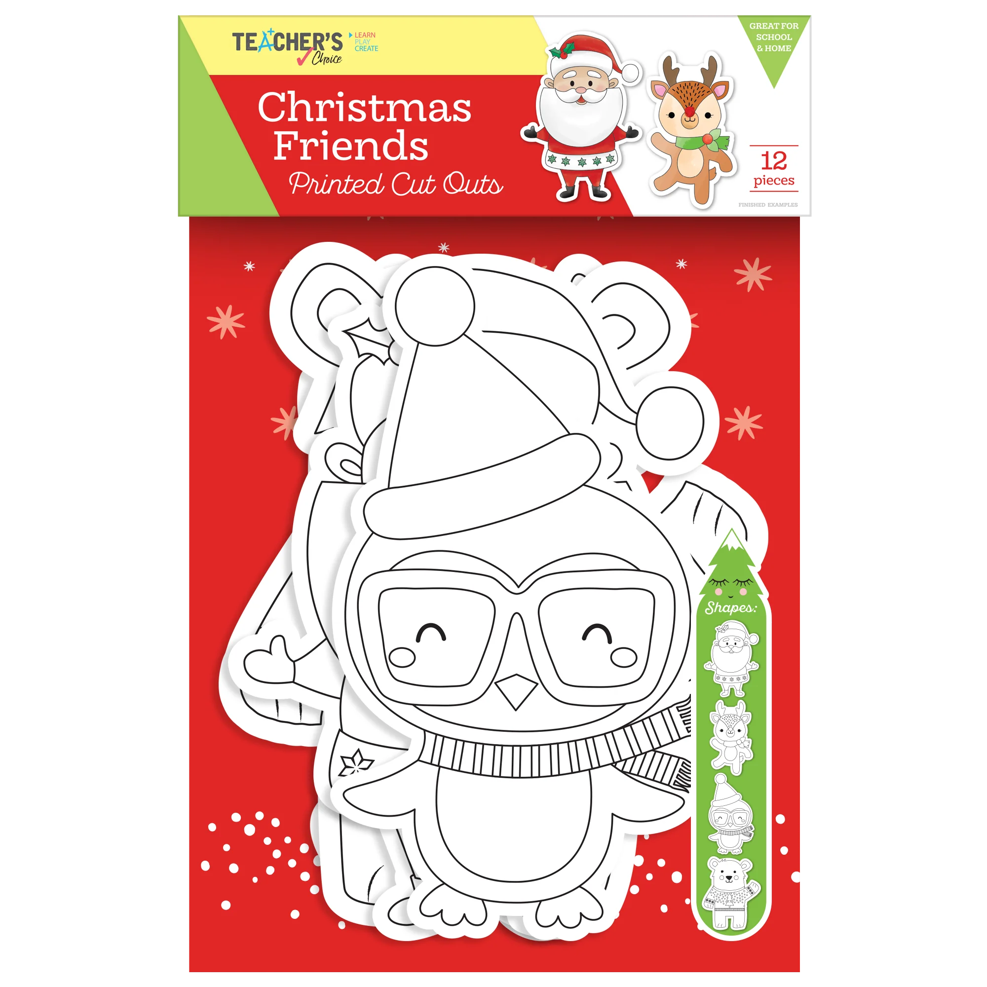 Teacher's Choice Christmas Cut Out Characters 12pc