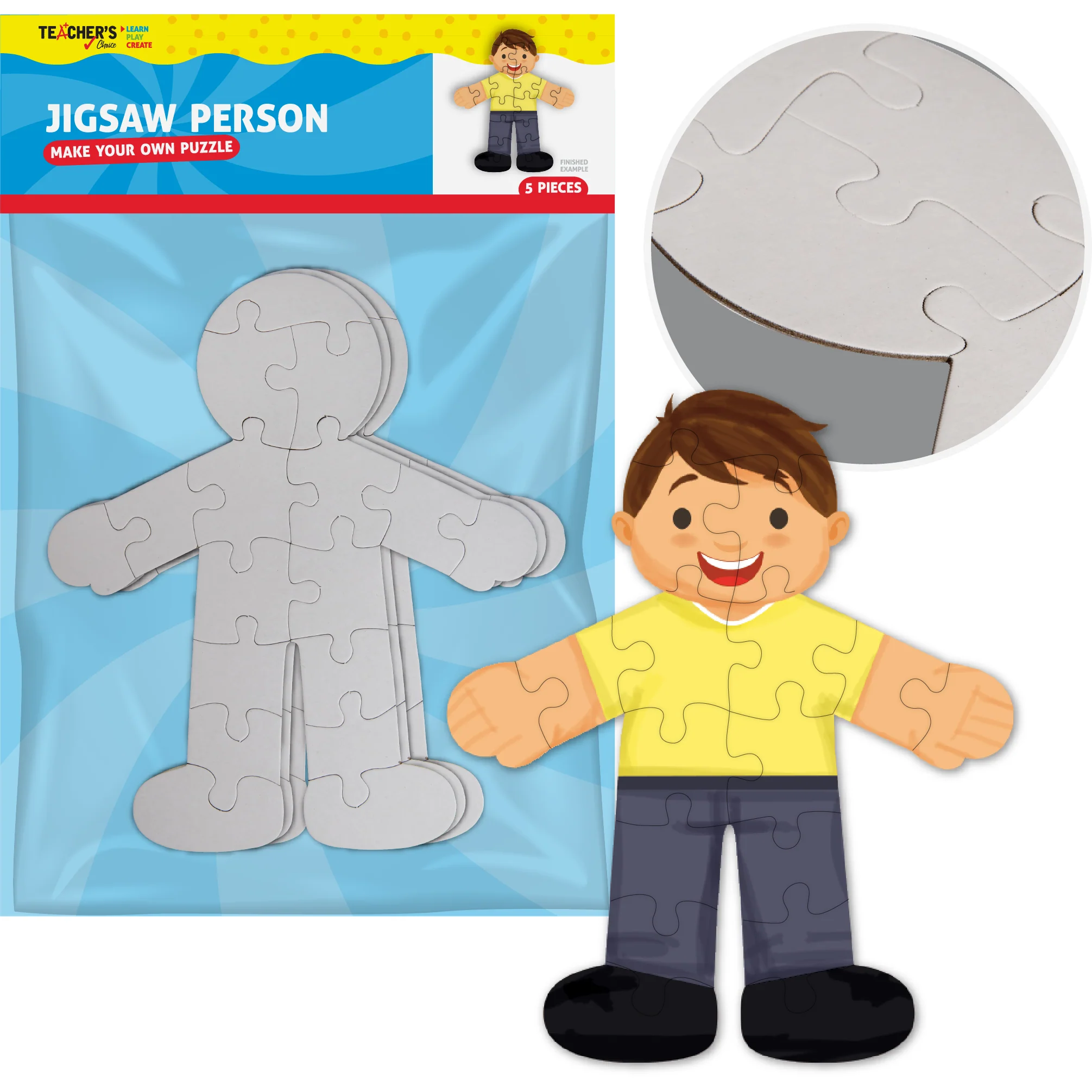 Teacher's Choice Jigsaw Person Puzzle 5 Pieces