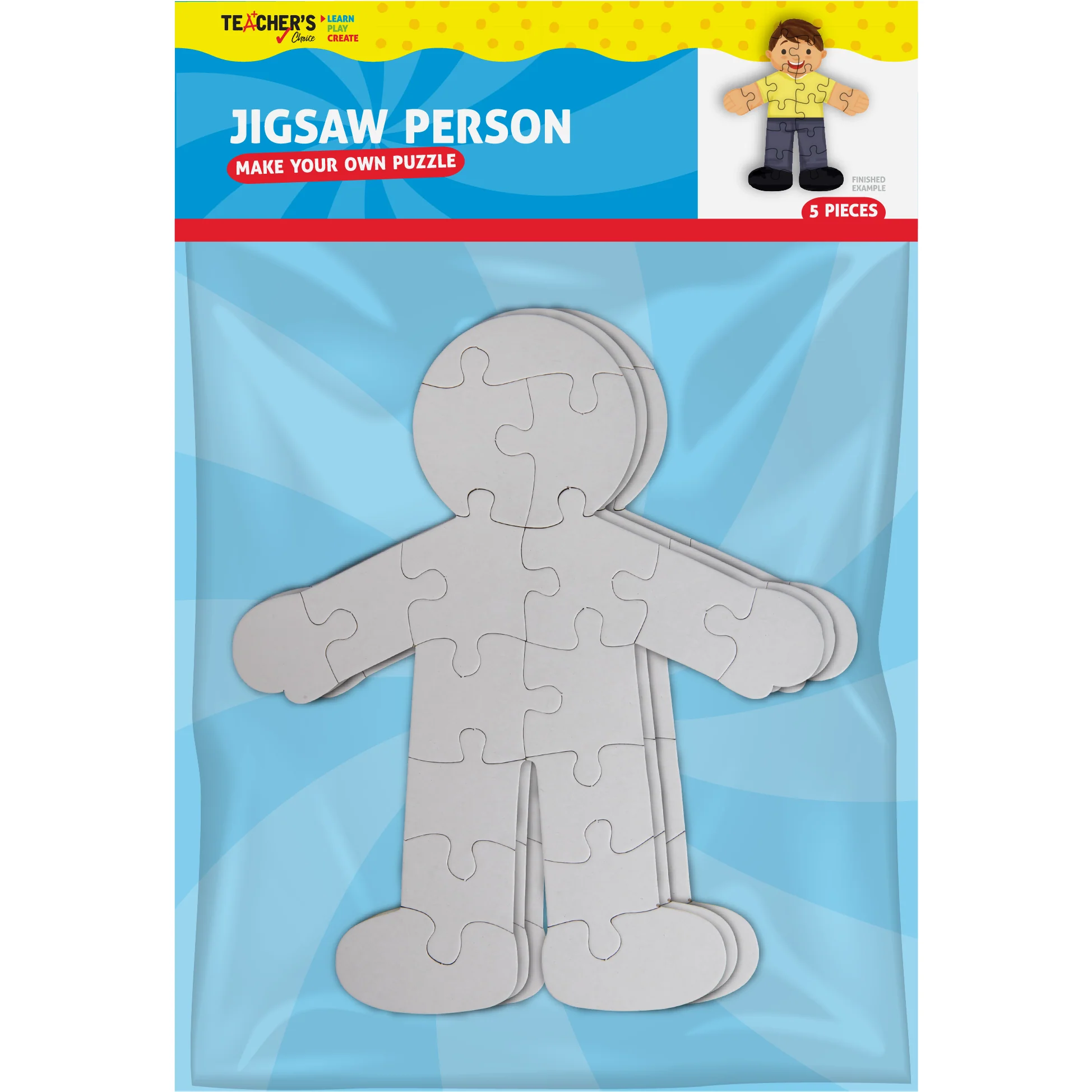 Teacher's Choice Jigsaw Person Puzzle 5 Pieces - Image 7