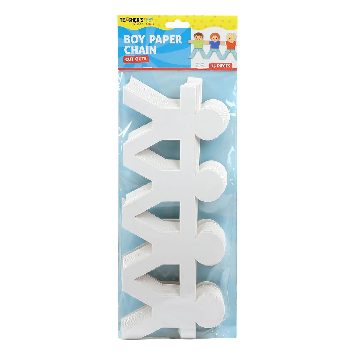 Teacher's Choice Boy Paper Chain Cut Outs 25 Pieces - Image 2