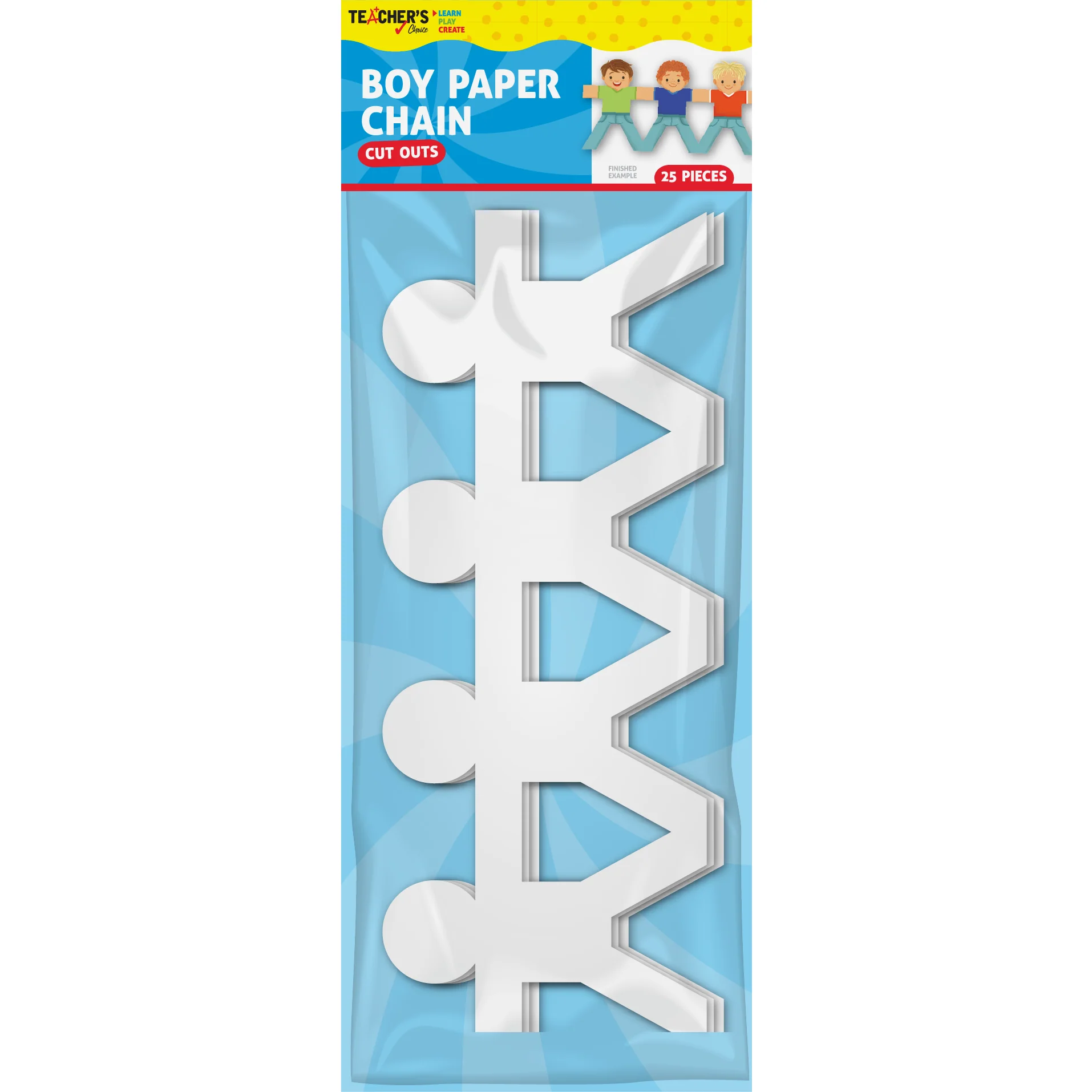 Teacher's Choice Boy Paper Chain Cut Outs 25 Pieces - Image 6