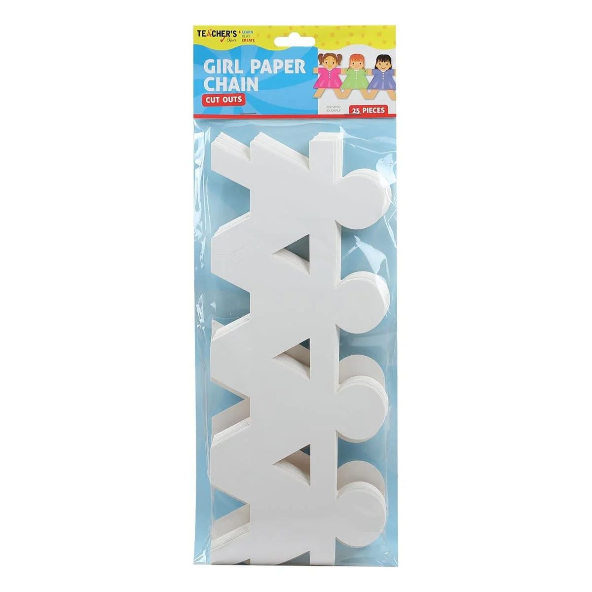 Teacher's Choice Girl Paper Chain Cut Outs 25 Pieces - Image 2