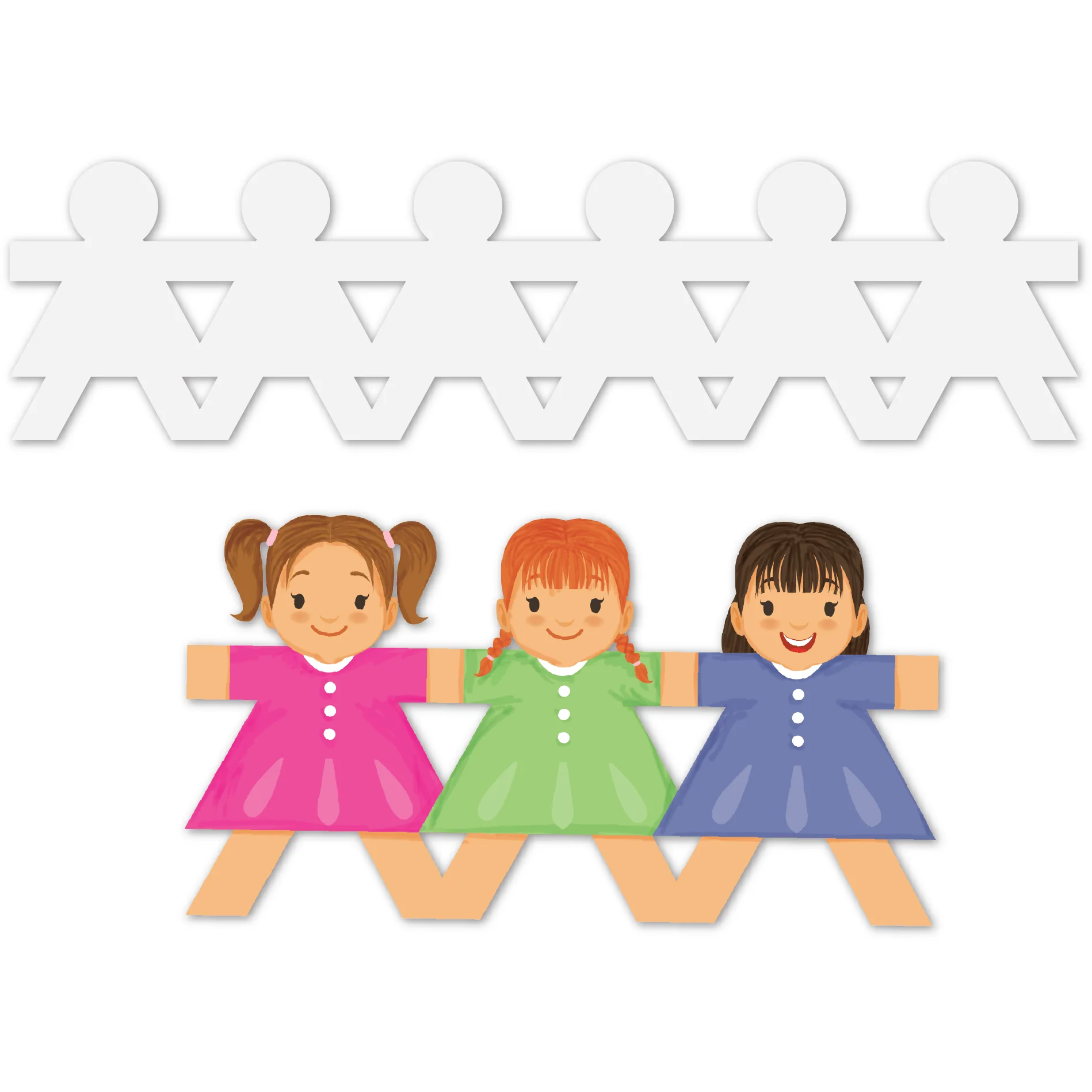 Teacher's Choice Girl Paper Chain Cut Outs 25 Pieces - Image 6