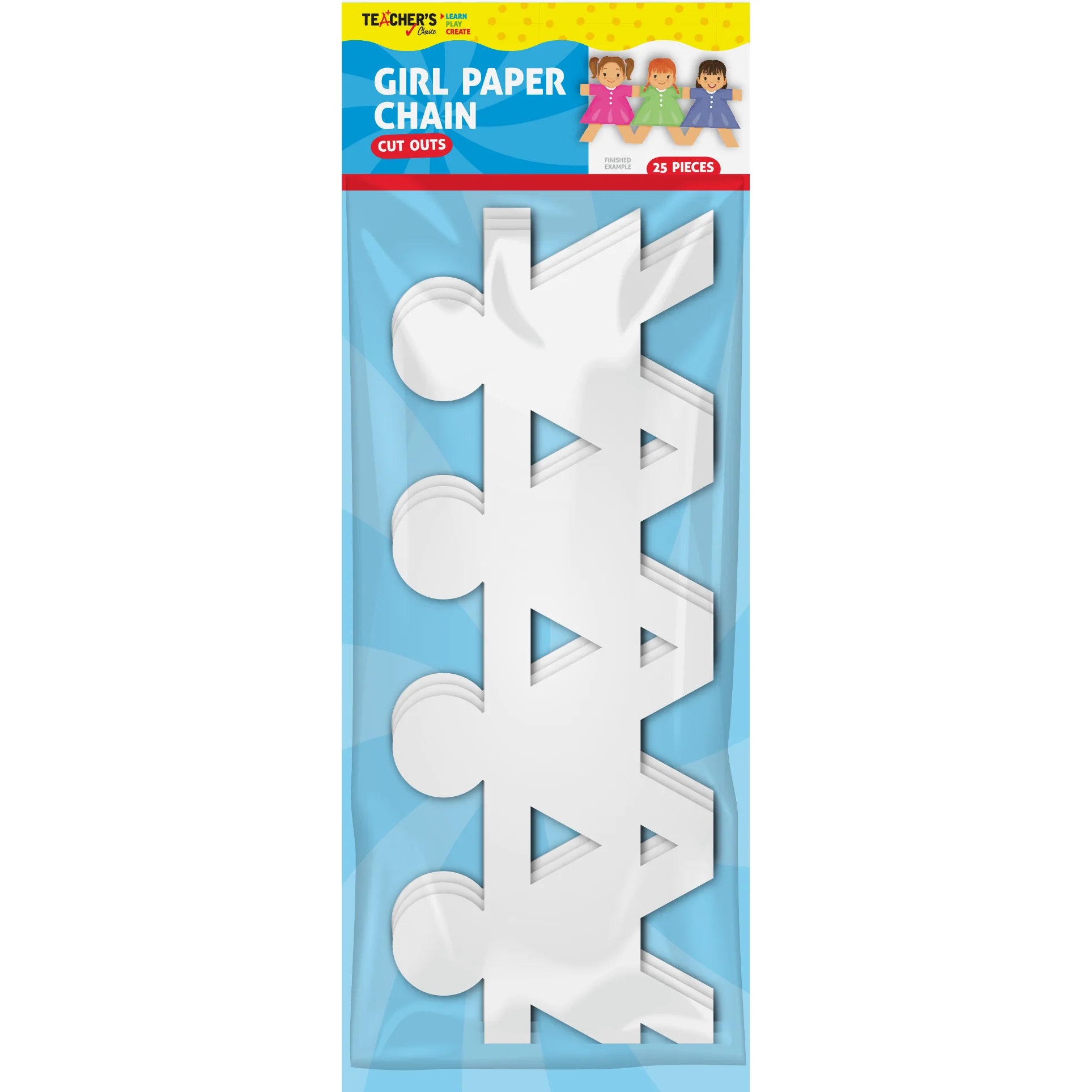 Teacher's Choice Girl Paper Chain Cut Outs 25 Pieces - Image 8
