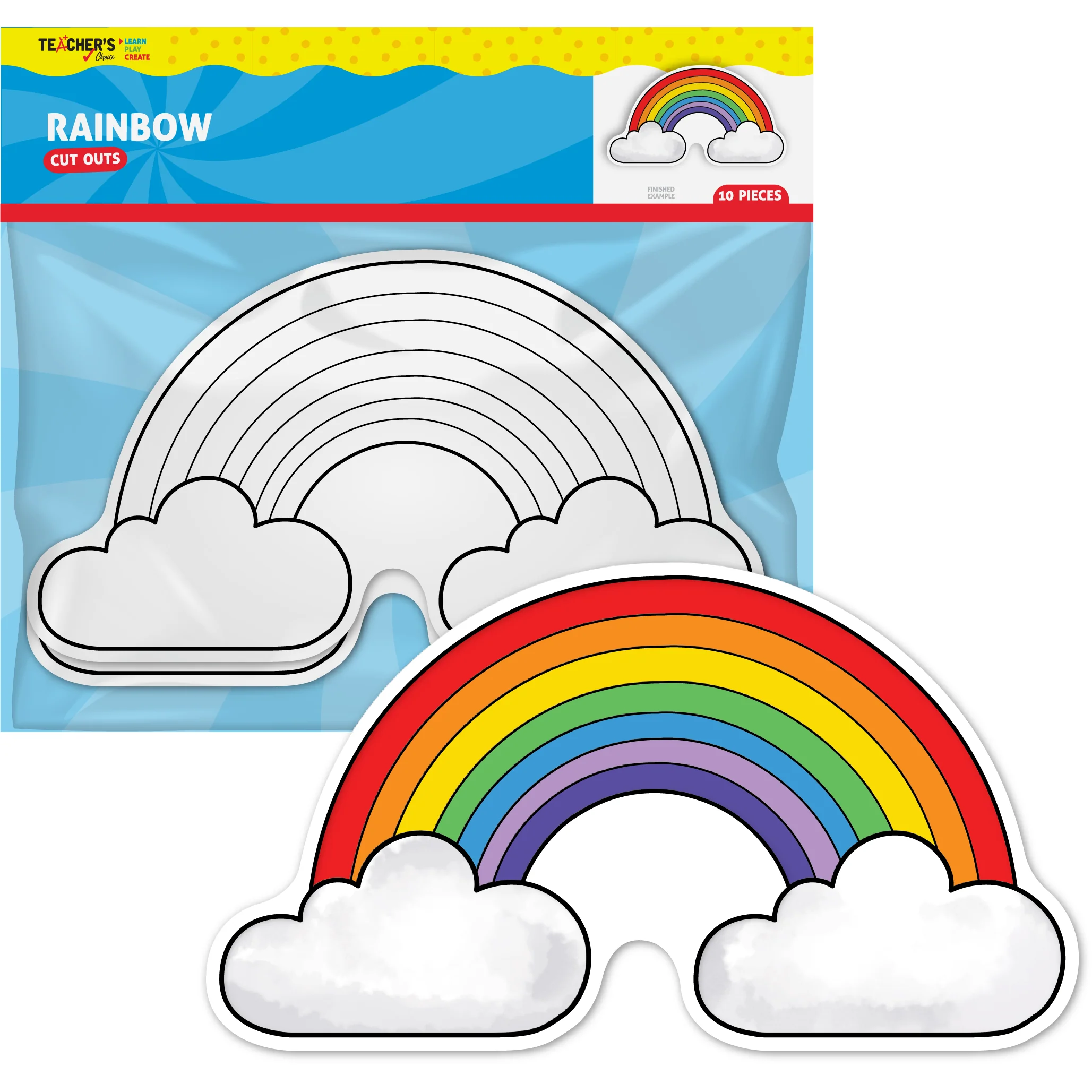 Teacher's Choice Paper Shapes Rainbow (10 Piece)