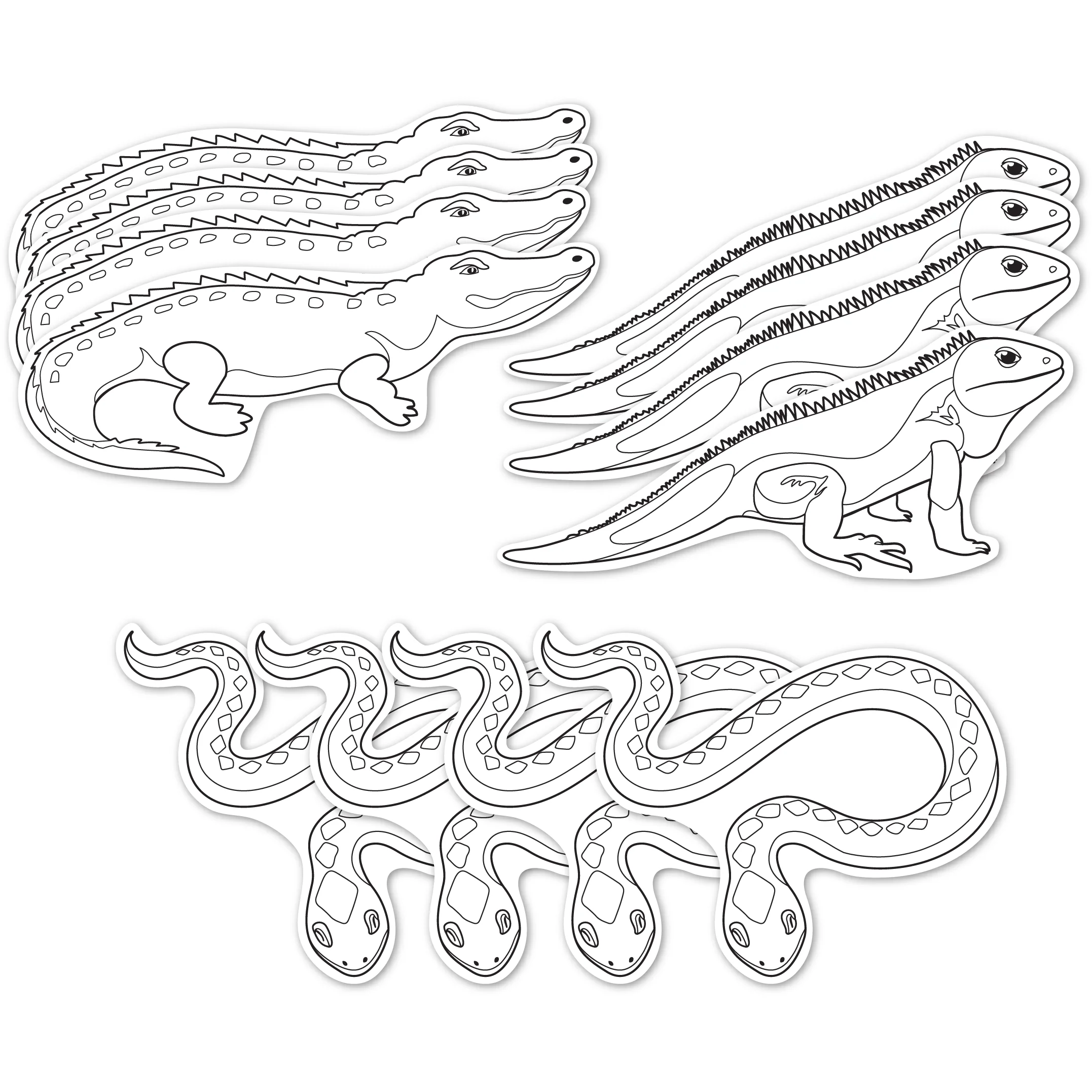 Teacher's Choice Paper Shapes Reptiles (12 Piece) - Image 2