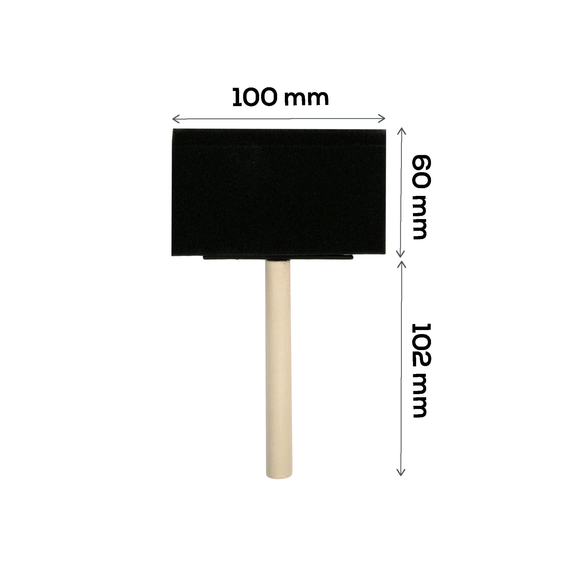 The Art Studio Foam Brushes 100mm (4 Pack) - Image 4
