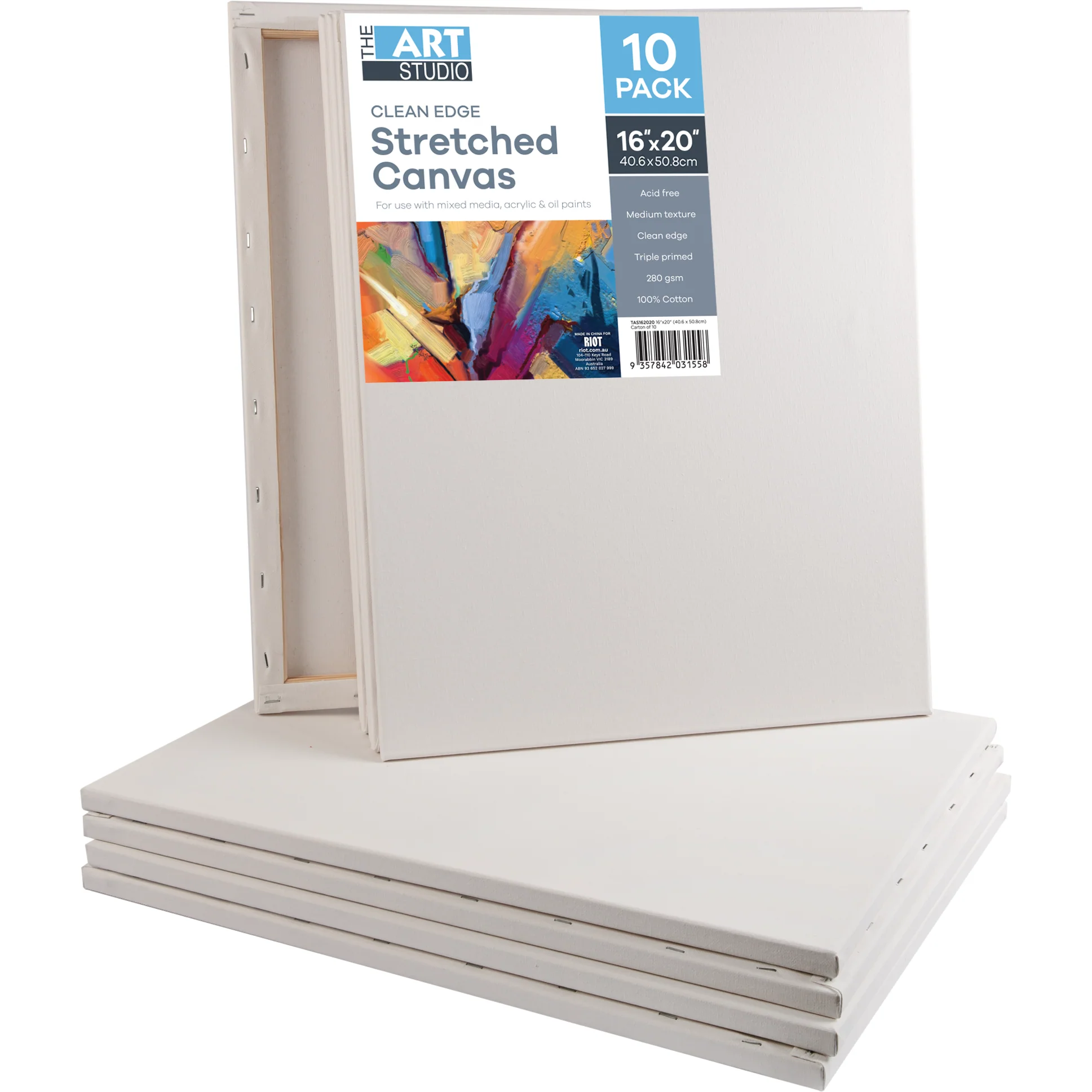 The Art Studio Thin Bar Canvas 16"X20" (40X50cm) Carton of 10 - Image 11