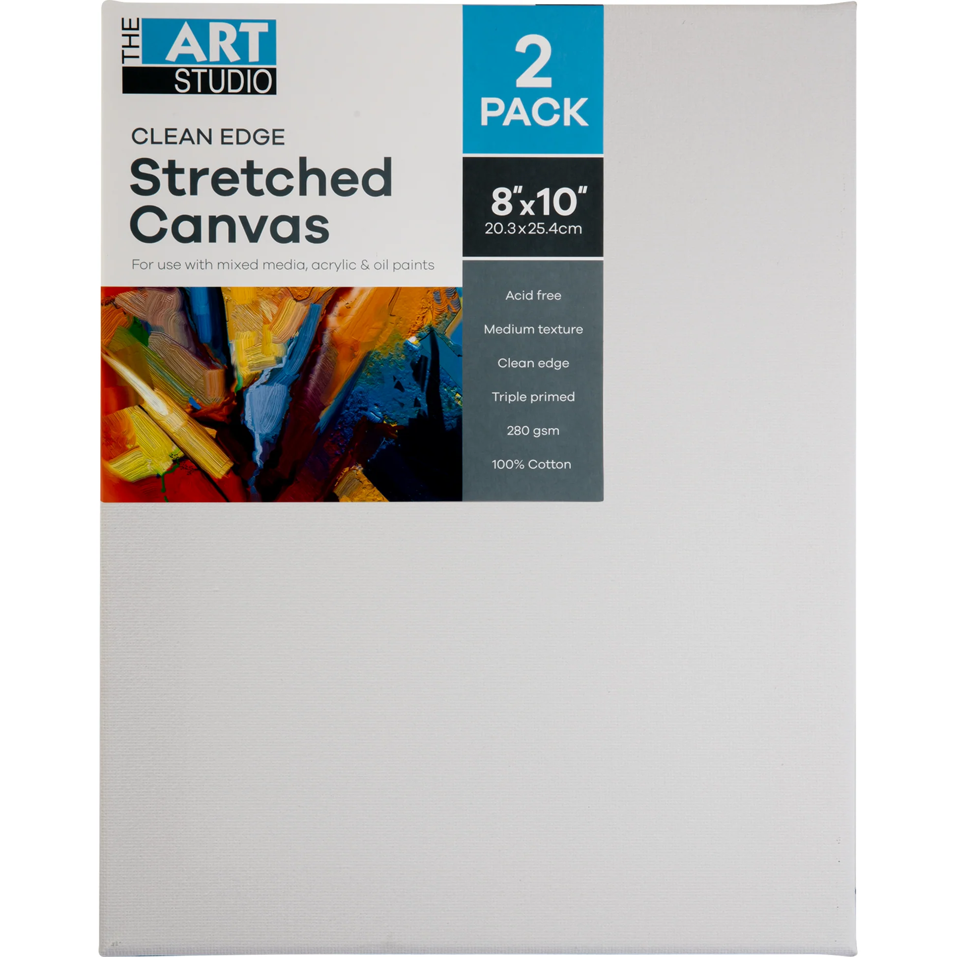 The Art Studio Thin Bar Canvas 8"x10"  Pack of 2 - Image 9