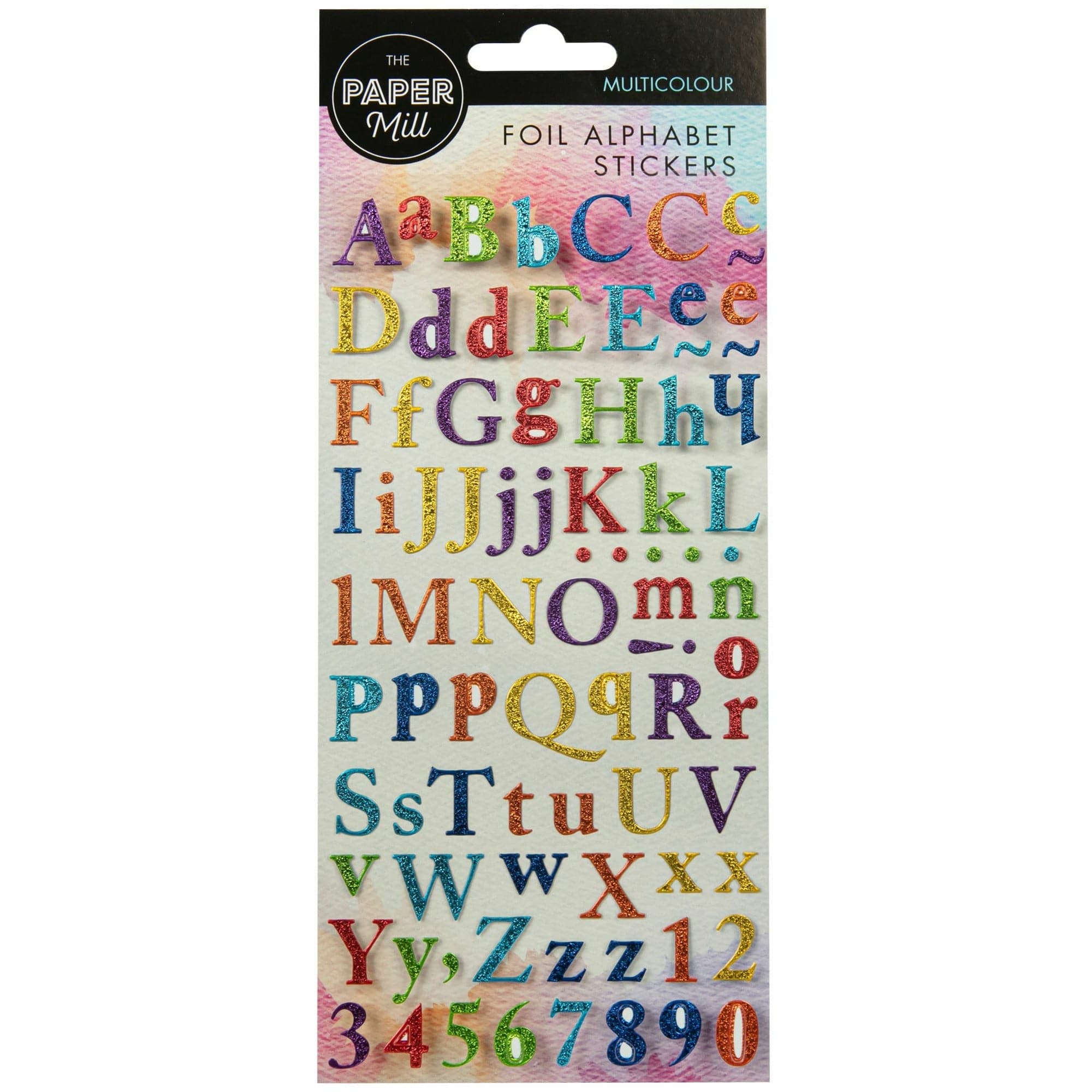 The Paper Mill Foil Alphabet Stickers 240 x 106mm Multicolour