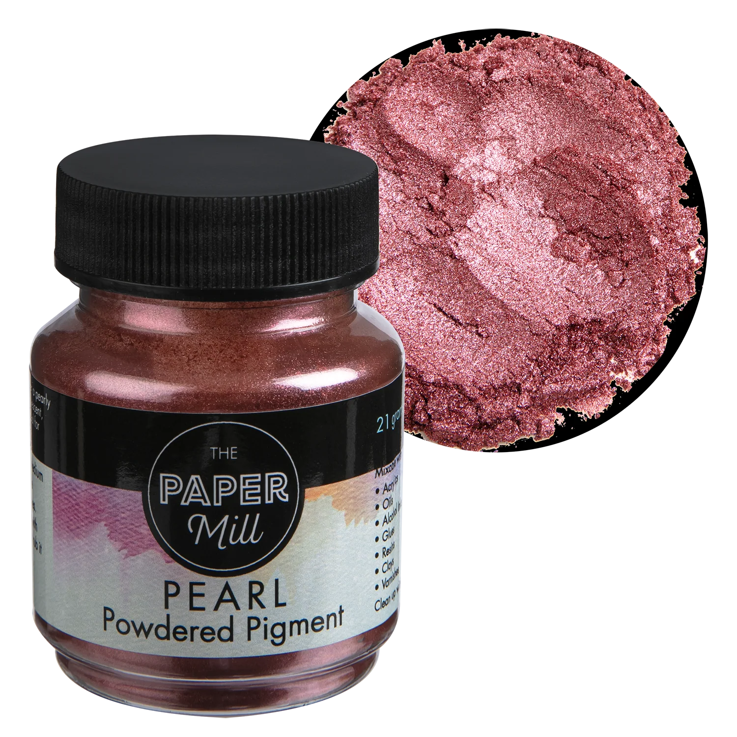The Paper Mill Pearl Powder Pigment 21g Metallic Rose 181955A