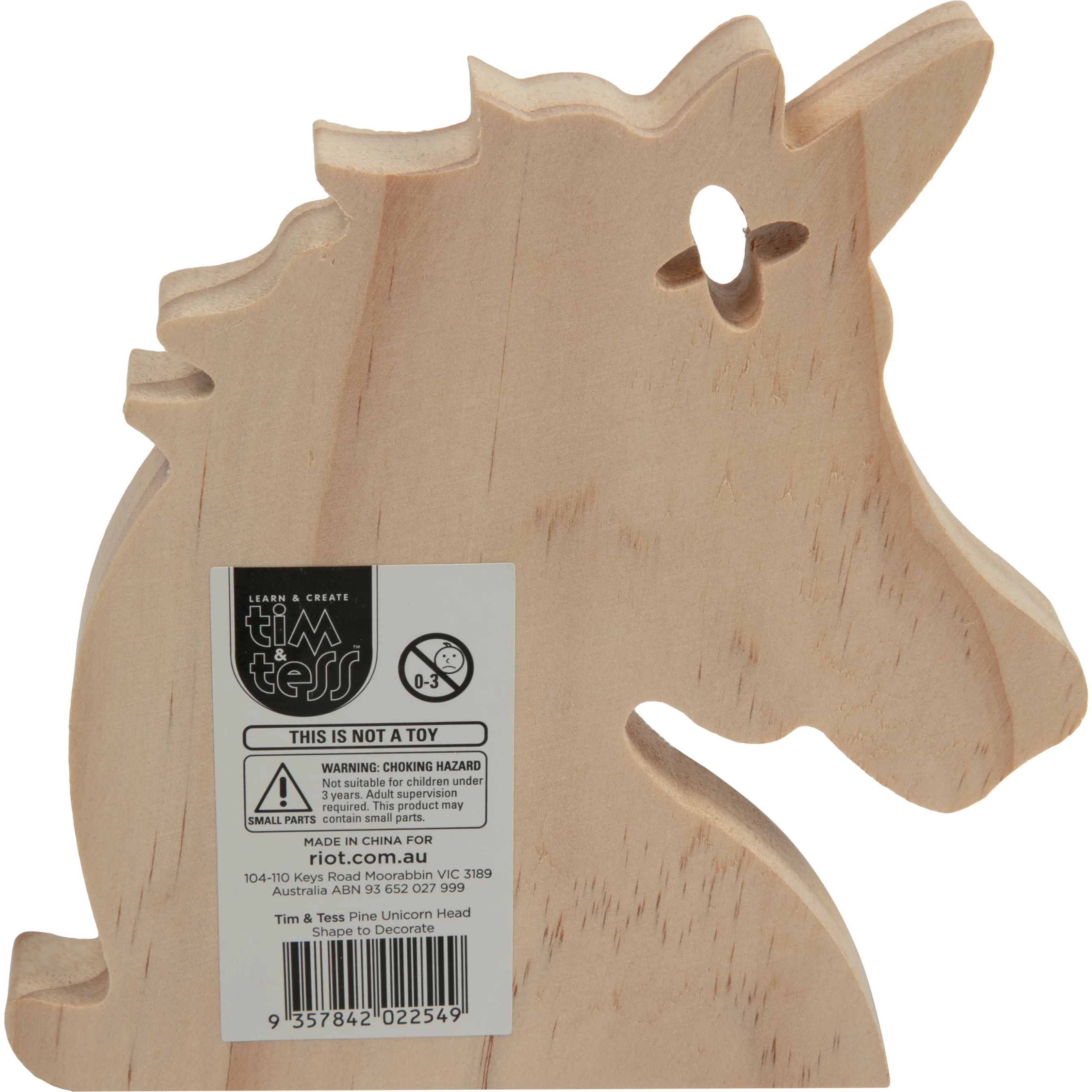 Tim & Tess Pine Unicorn Head - Image 3