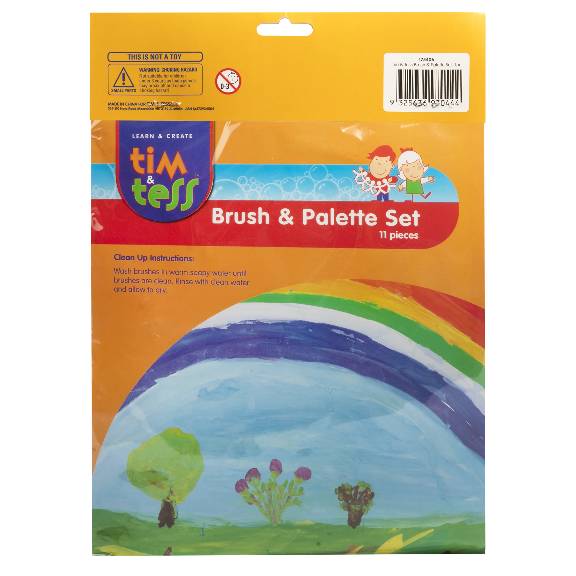 Tim & Tess Kids Brush & Palette Set (11 Pieces) - Image 6