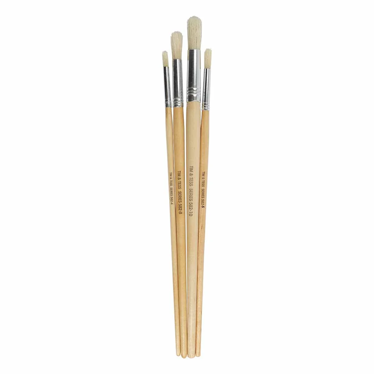 Tim & Tess Round Long Handle Paint Brushes (4 Pack) - Image 2