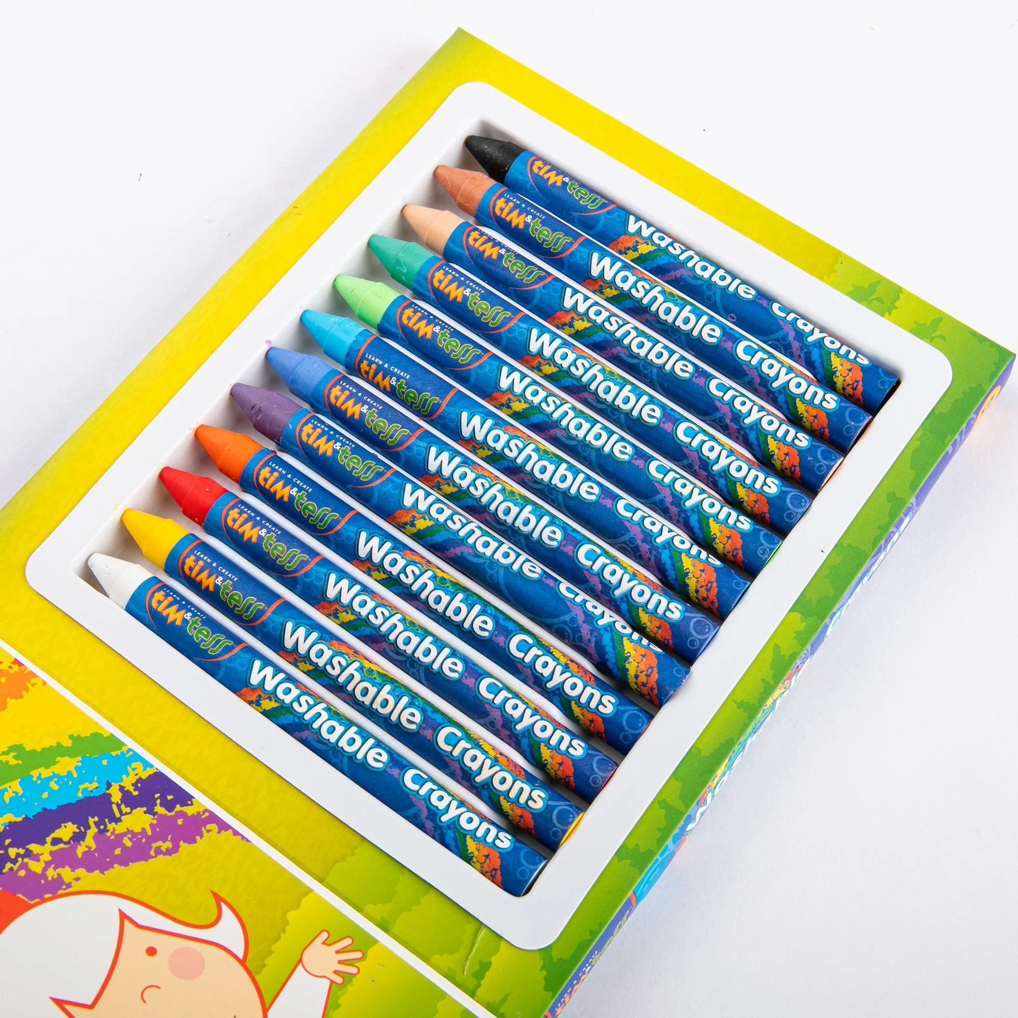 Tim & Tess Washable Crayons (12 Pack) - Image 4