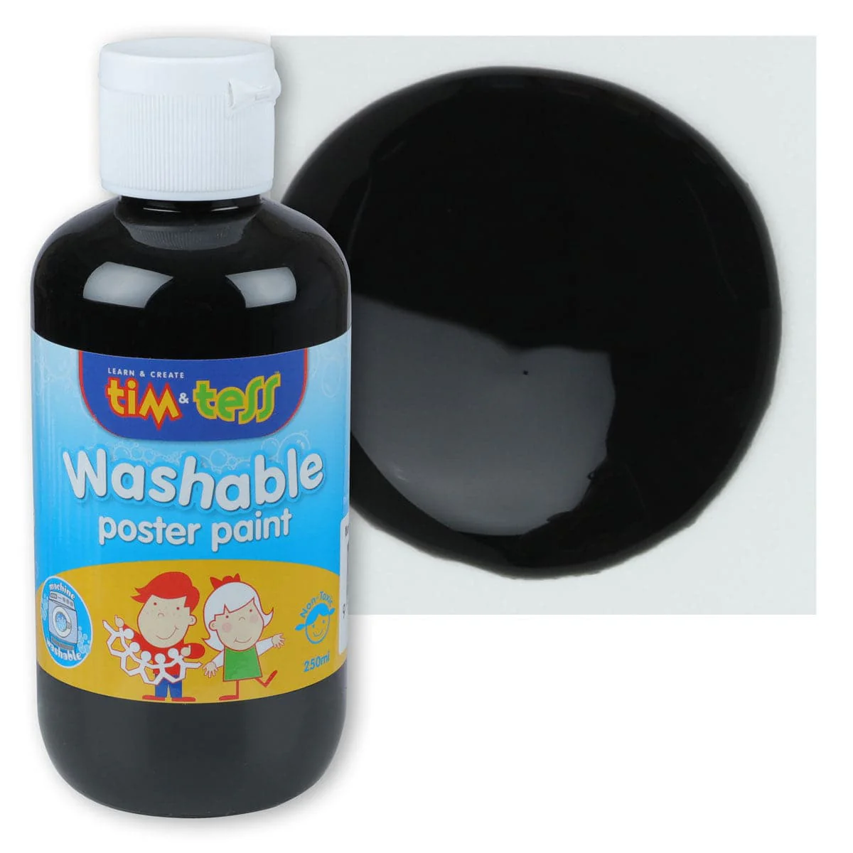 Tim & Tess Children's Washable Poster Paint Black 250ml