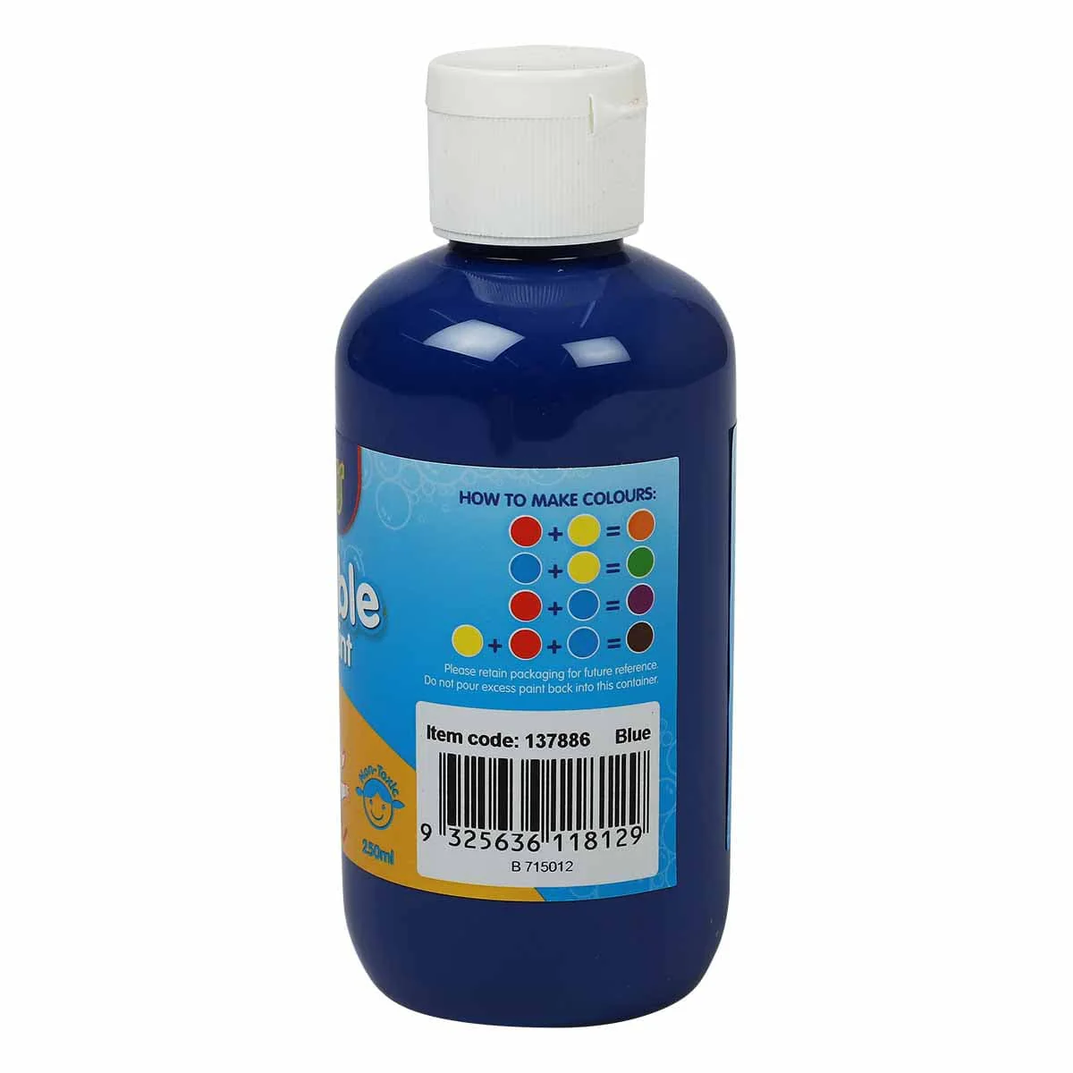 Tim & Tess Children's Washable Poster Paint Blue 250ml - Image 3
