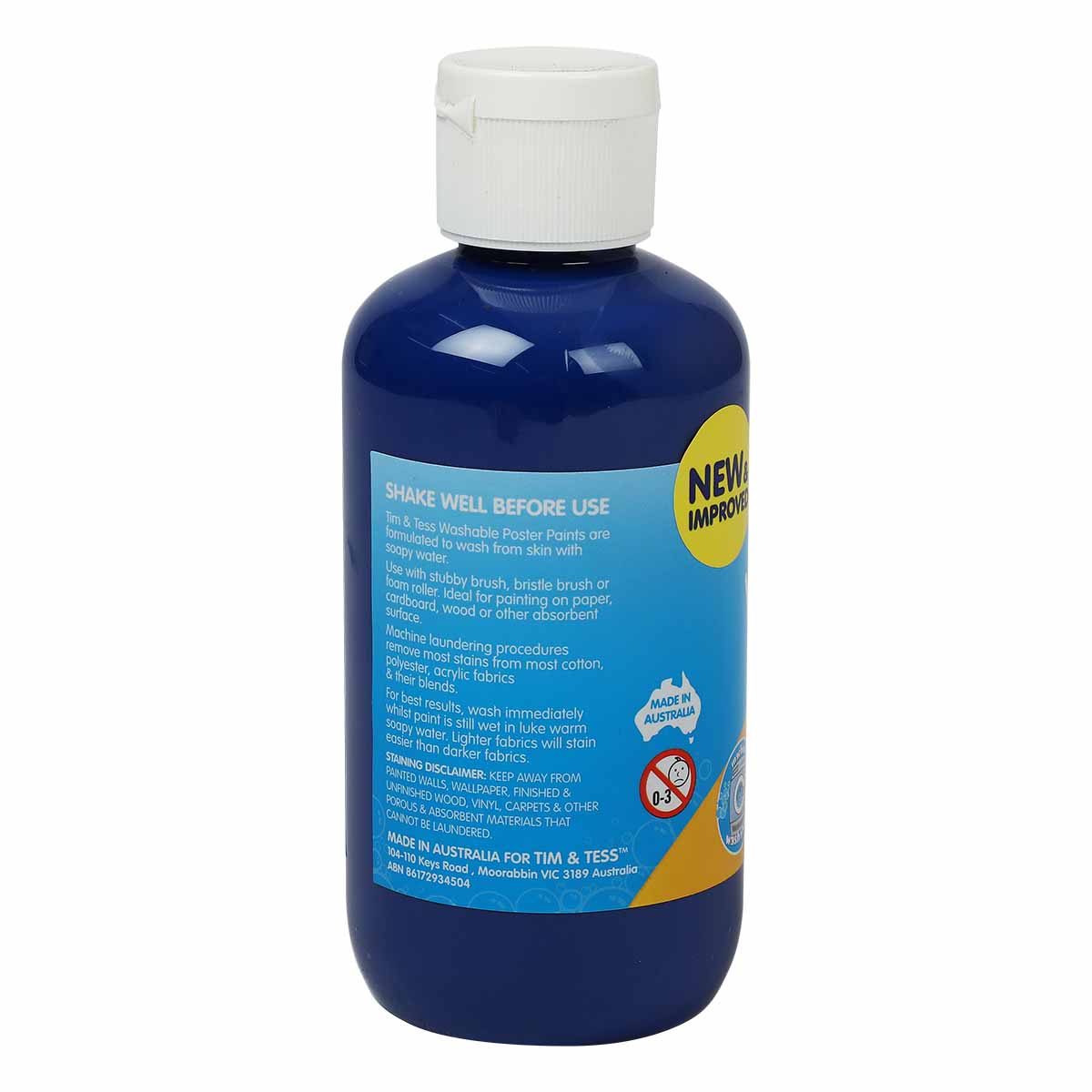 Tim & Tess Children's Washable Poster Paint Blue 250ml - Image 4