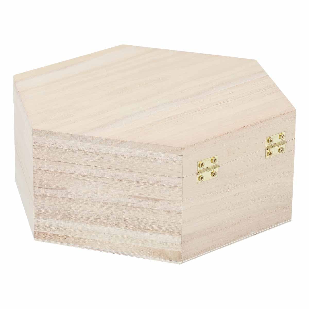 Urban Crafter Hexagonal Paulownia Box with Tag 20x17.3x8cm - Image 3