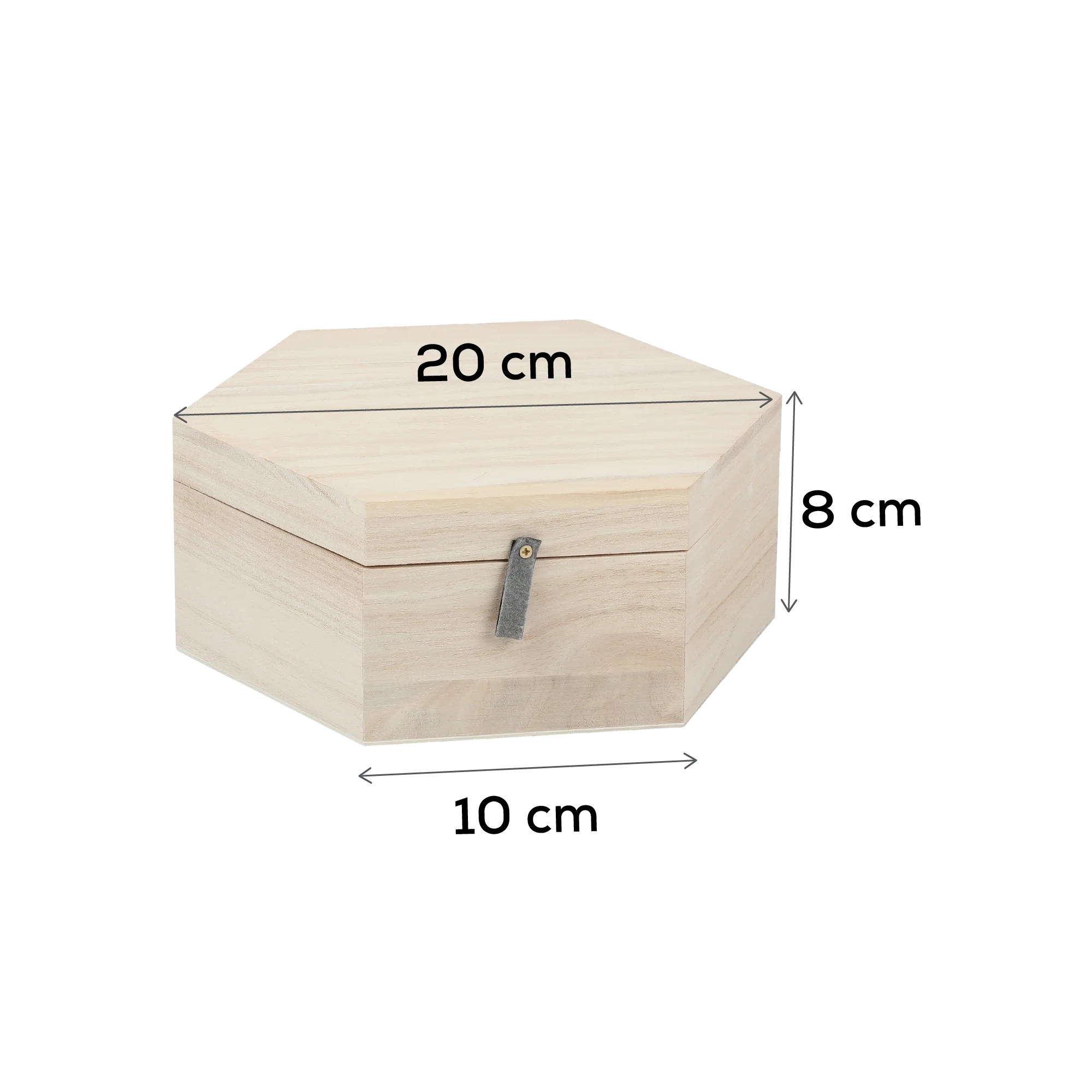 Urban Crafter Hexagonal Paulownia Box with Tag 20x17.3x8cm - Image 4