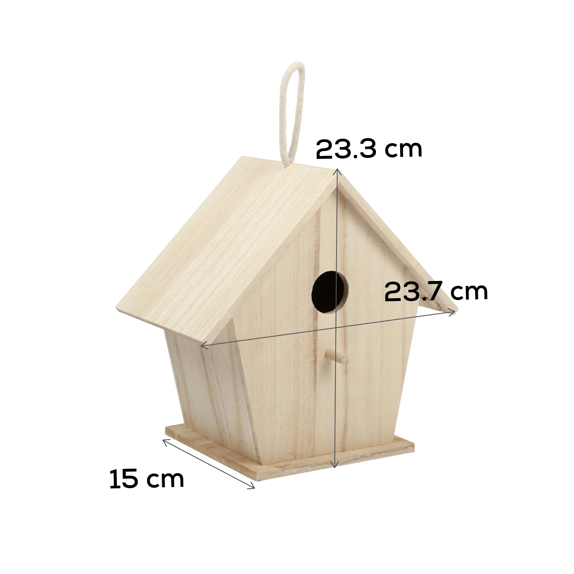 Urban Crafter Paulownia Birdhouse 24x15x23cm - Image 4