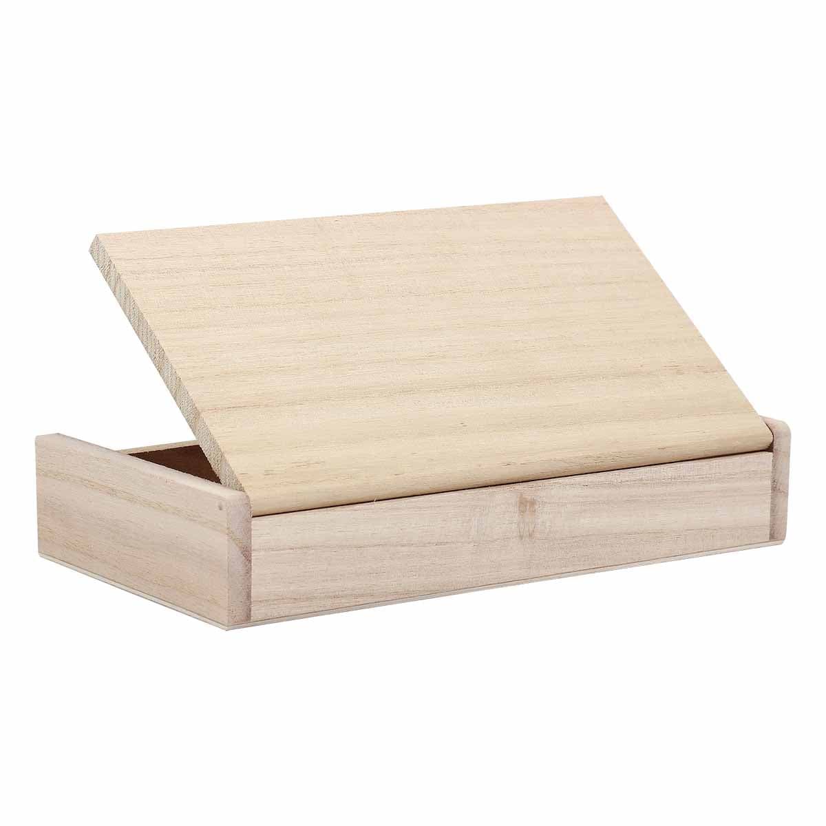 Urban Crafter Paulownia Flip Top Box 18.5 x 10 x 3.5cm - Image 3